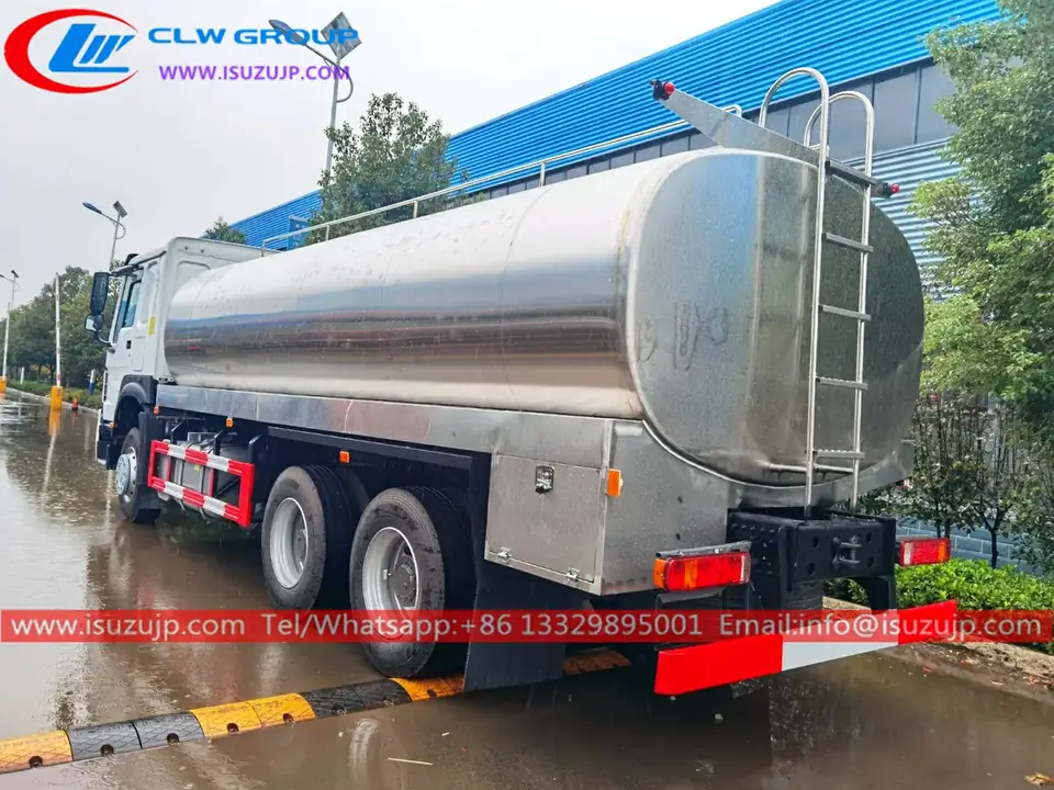 ISUZU GIGA 20cbm Stainless Steel Transport Milk Tanker for Sale view 3