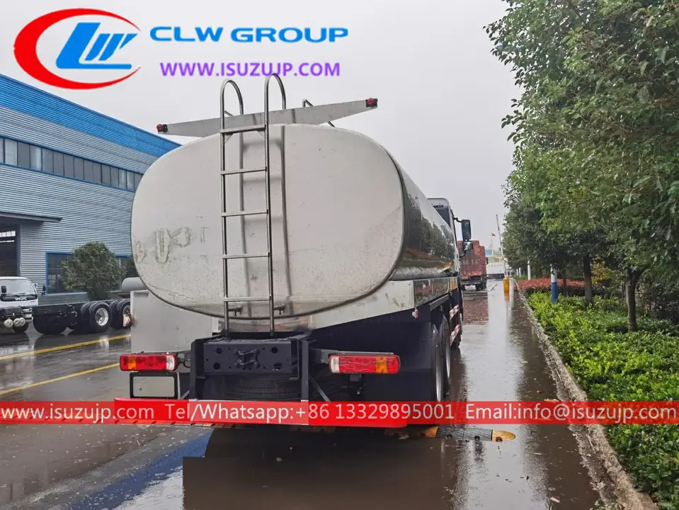 ISUZU GIGA 20cbm Stainless Steel Transport Milk Tanker for Sale view 4