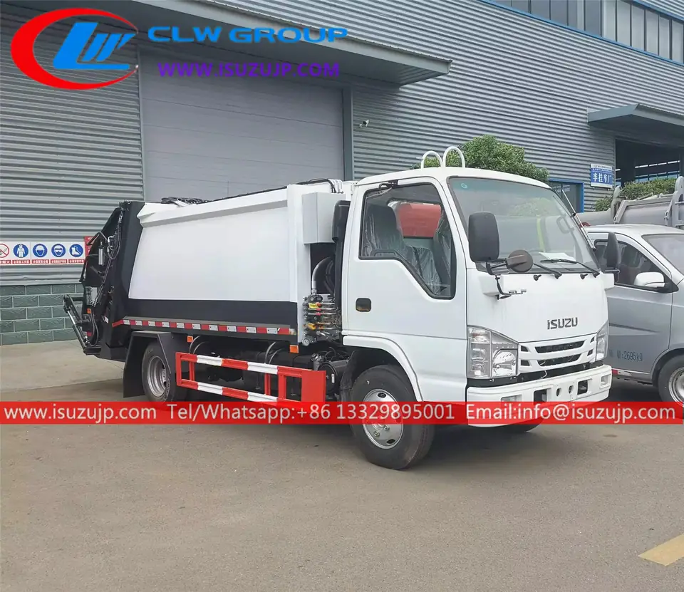 ISUZU NHR 6cbm Dumpster Compactor Truck view 3