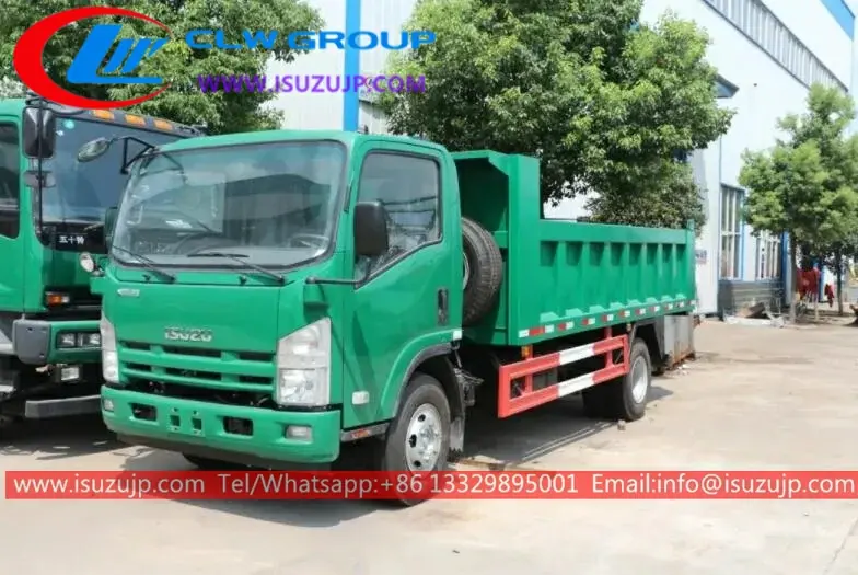ISUZU NQR Light Duty 6 Cube Drop Side Tipper Truck for Sale view 4