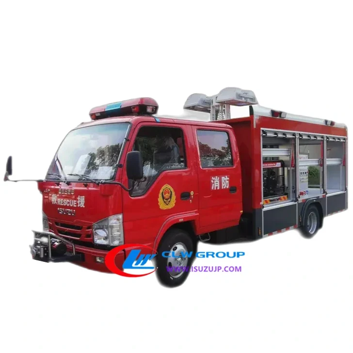 ISUZU Small Emergency Rescue Fire Vehicle with 3Tons Crane and Winch Cambodia view 5