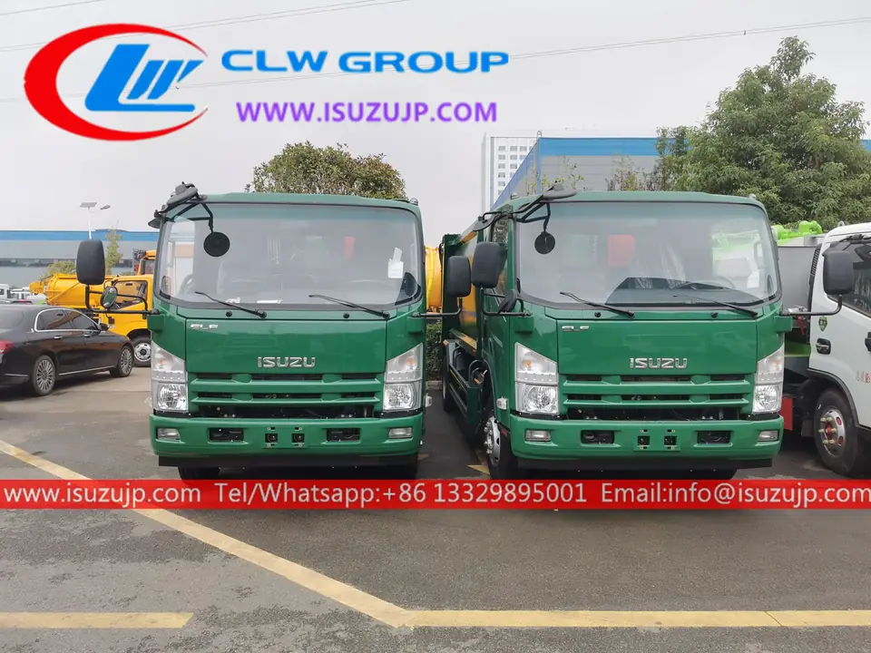 Two Units ISUZU 8 Cube Rear Load Refuse Truck Shipping to Oman view 3