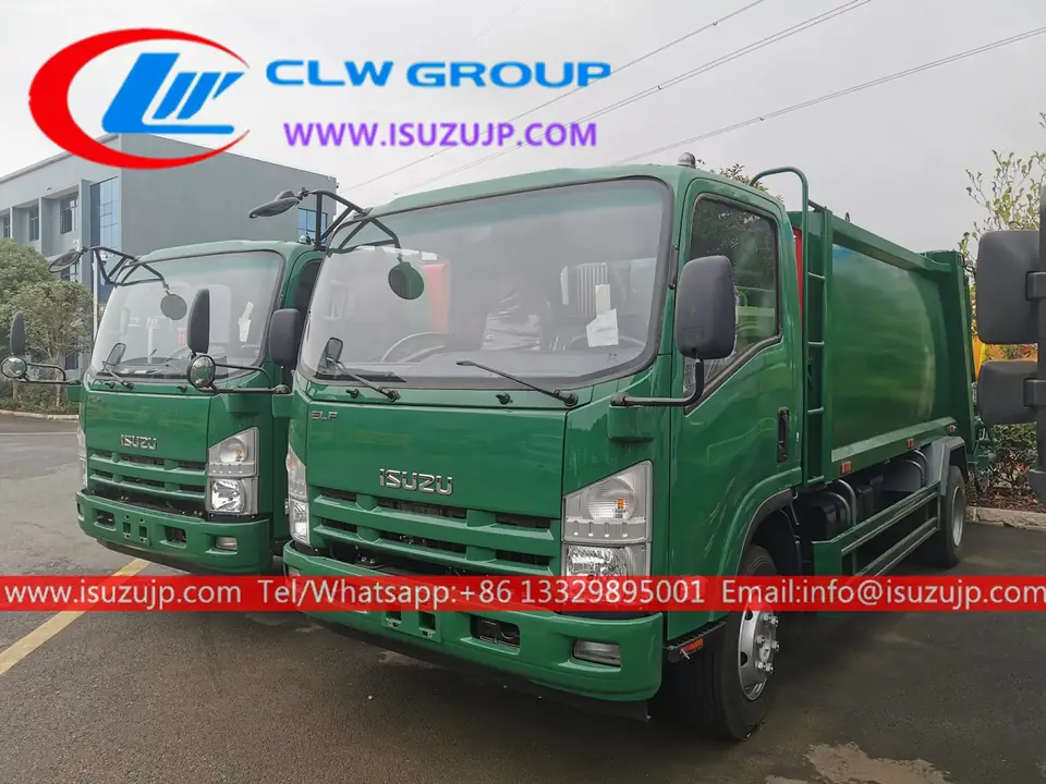 Two Units ISUZU 8 Cube Rear Load Refuse Truck Shipping to Oman view 4