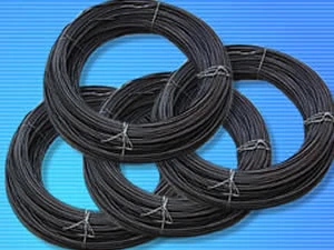 Small coils of black annealed binding wire
