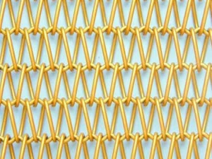 Gold toned decorative metal mesh panel