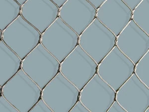 Stainless cable mesh with ferruled joints