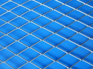 Expanded metal mesh sheet in a light gauge