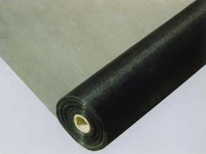 Roll of dark insect screening on a cardboard core