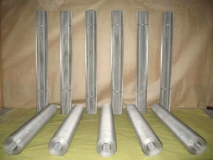 Stainless steel wire cloth rolls laid out