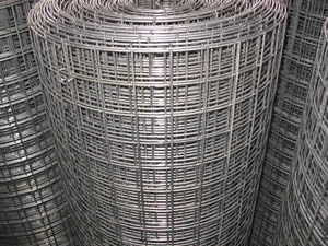 Roll of welded wire mesh partly unrolled