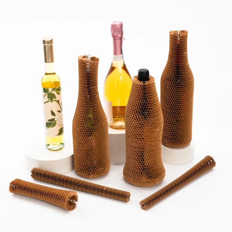 Eco-Frendily Honeycomb Paper Sleeve for Wine Glass Bottle Wrapping Paper Sleeve