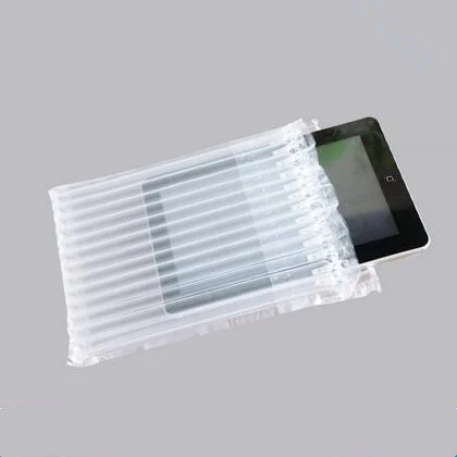 Inflatable air column bag protecting an electronic product inside its carton