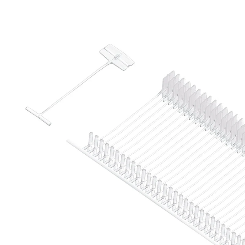 Clear acrylic dividers attached to a base rail and a single divider with a mounting clip.