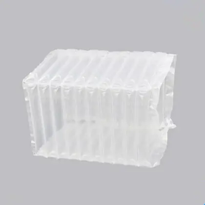 Electronic product wrapped in an inflatable air column bag before boxing
