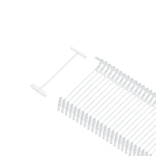 White plastic fastener