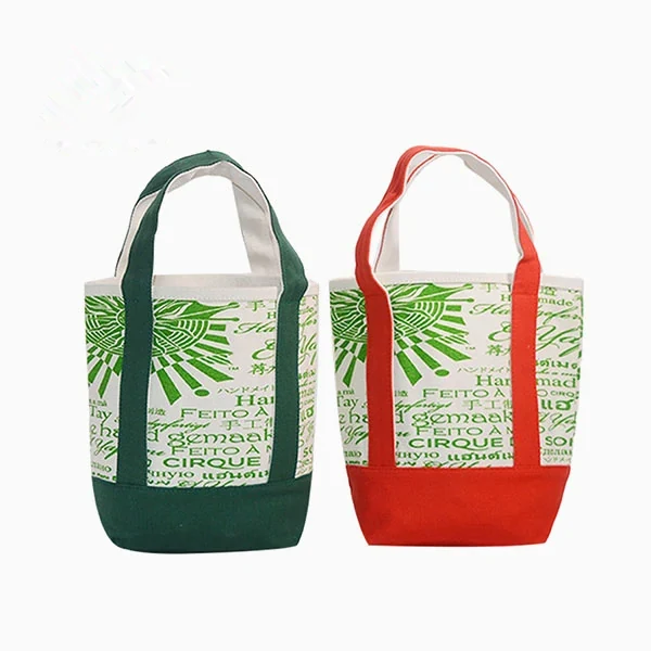 Small Canvas Gift Tote With Contrast Trim