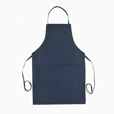 Navy Bib Apron With Extra Long Ties