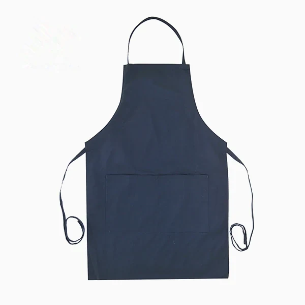 Navy Bib Apron With Extra Long Ties