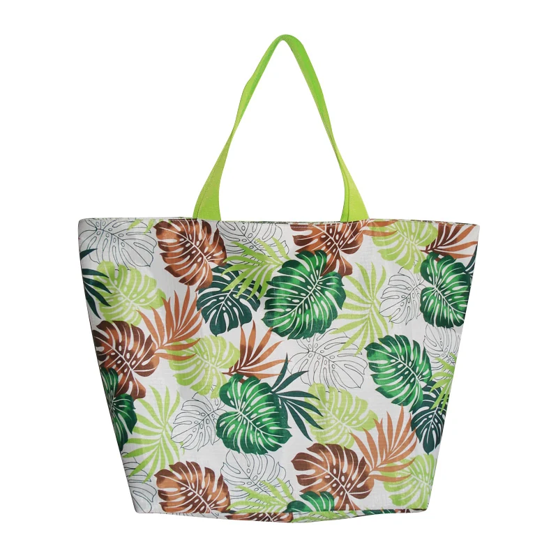 All-Over Tropical Print Cotton Shopper
