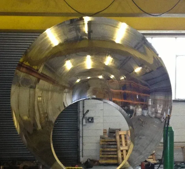 Large Stainless Steel Sculpture - Moon Gate manufactured in stainless steel