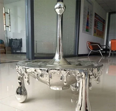 Large Abstract Decorated Stainless Steel Water Droplets Sculpture manufactured in stainless steel