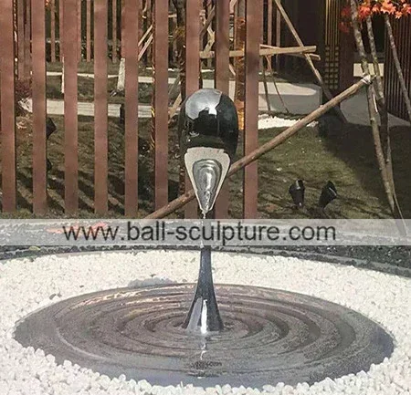 Large Abstract Decorated Stainless Steel Water Droplets Sculpture manufactured in stainless steel