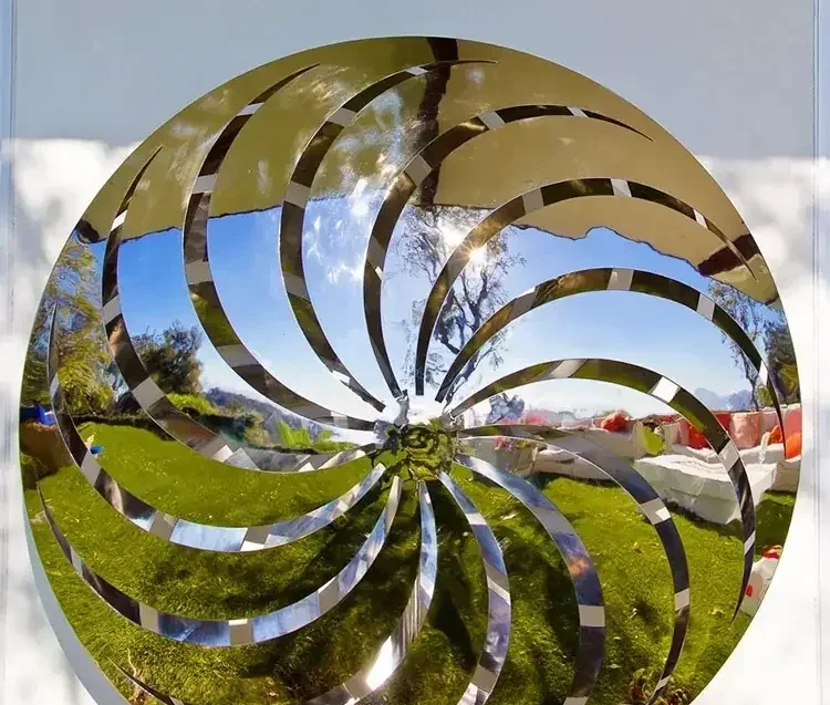 Large Stainless Steel Sculpture - Windmill & Eye of the Sky manufactured in stainless steel