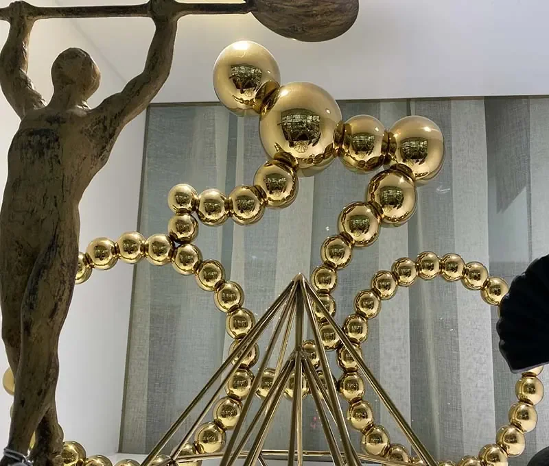 Original Design Metal Sculpture Home Office Decorative Abstract Bicycle Sculpture manufactured in stainless steel