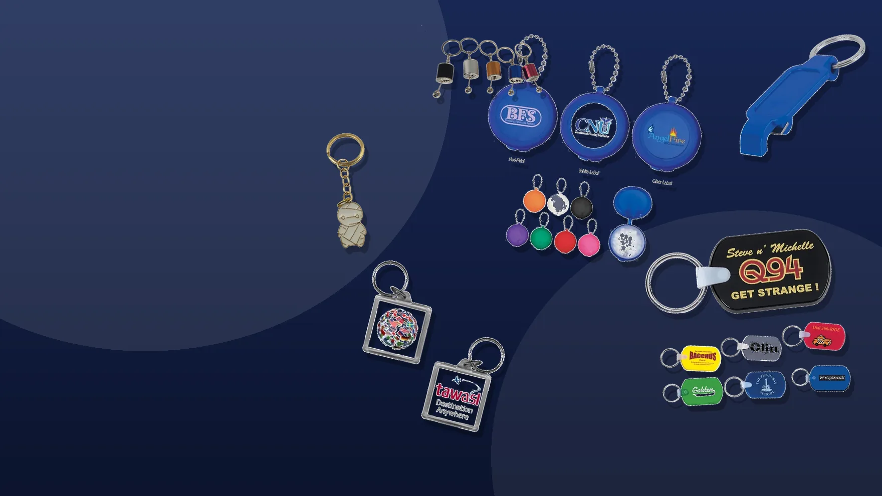 Custom printed key tags bottle openers and metal tags