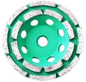 Double Row Diamond Grinding Cup Wheel — Double row wheel for long removal runs