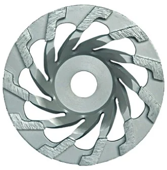 L Segment Diamond Grinding Cup Wheel — L segments for edge work on concrete floors