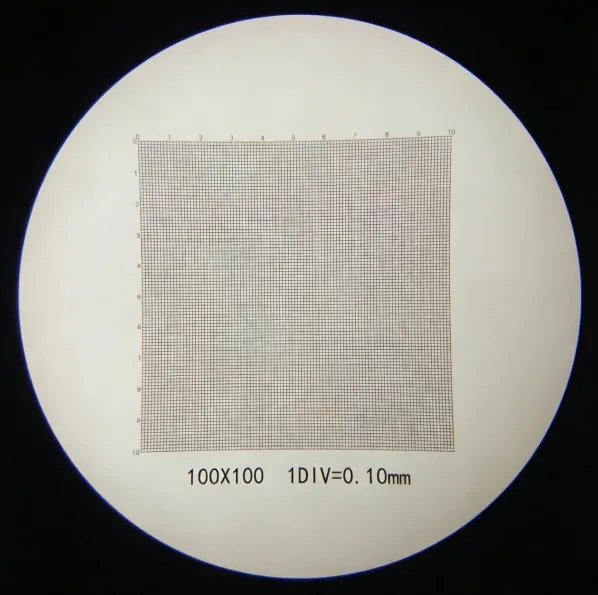 0.1mm Grid Calibration Slide Microscope Stage Glass Micrometer Ruler view 2