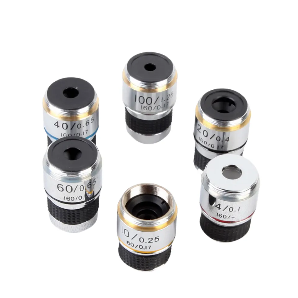 185 Metal Copper Achromatic Optical Microscope Objective Lens