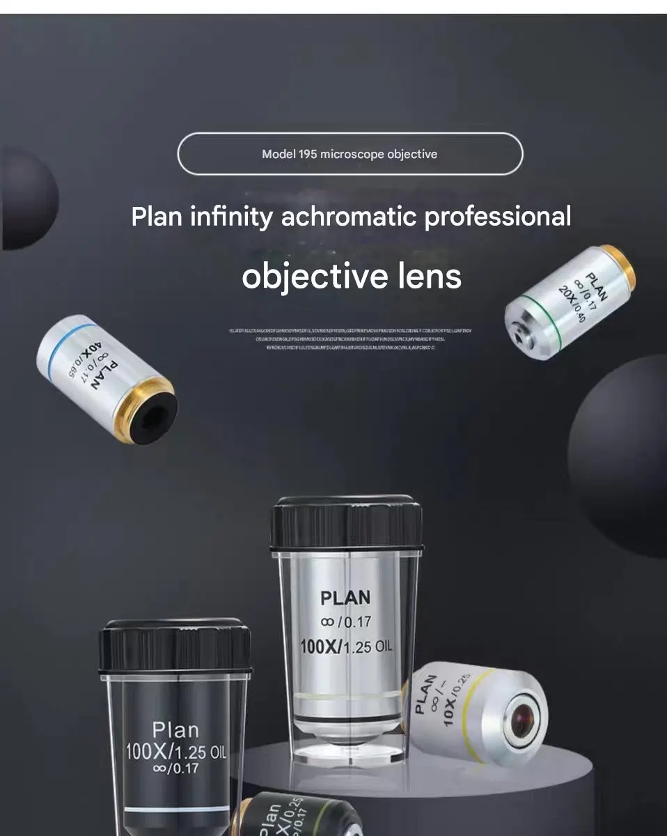 195 Plan Infinity Achromatic Objectives Compatiable for Olympus Microscopes view 2