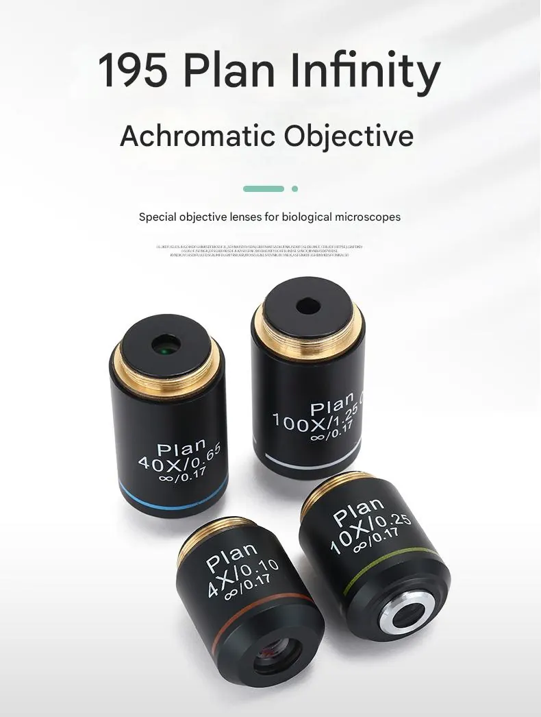 195 Plan Infinity Objective Black Compatibale for Olympus Microscope view 2