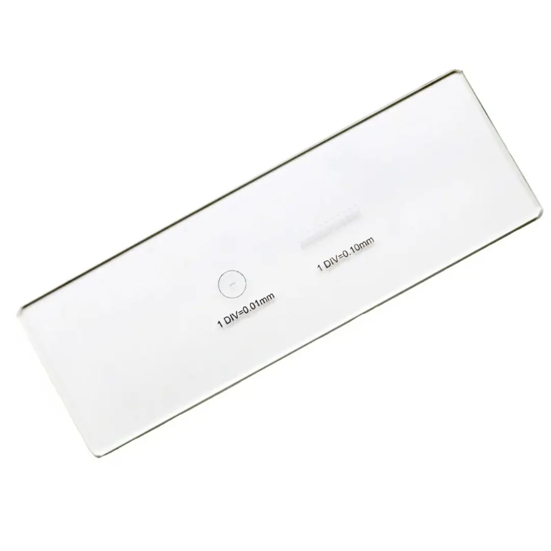 2 Scales DIV 0.01mm Microscope Reticle Calibration Slide