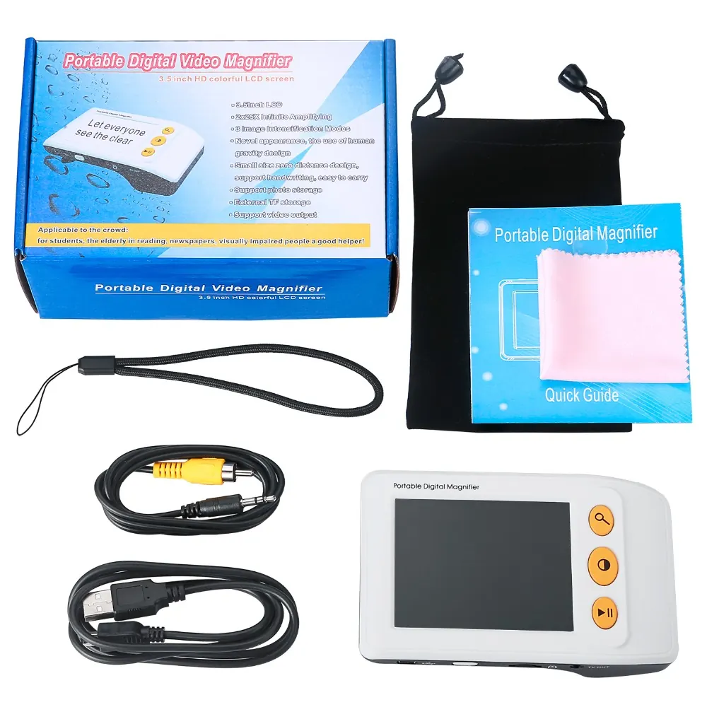 3.5 Inch Digital Electronic Magnifier Portable Video Aids Elderly Reading view 3