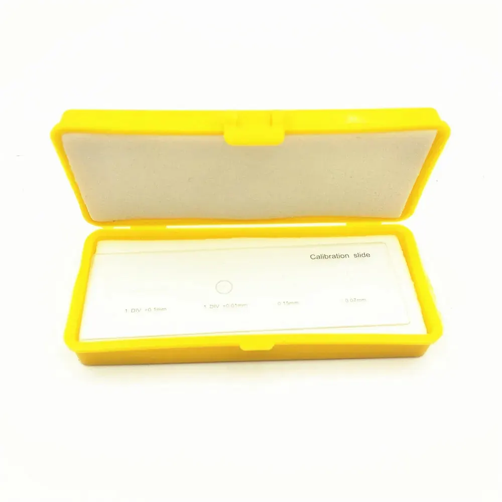 4-Scales 0.01mm Reticle Microscope Calibrating Ruler Multifunctional