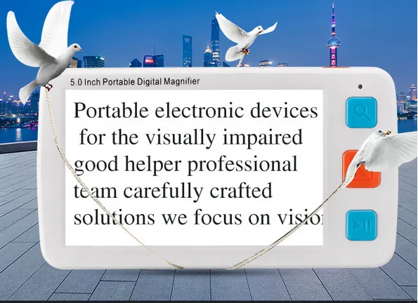 5.0 Inch 4-32X Digital Magnifier Stepless Zoom Portable for Reading view 2