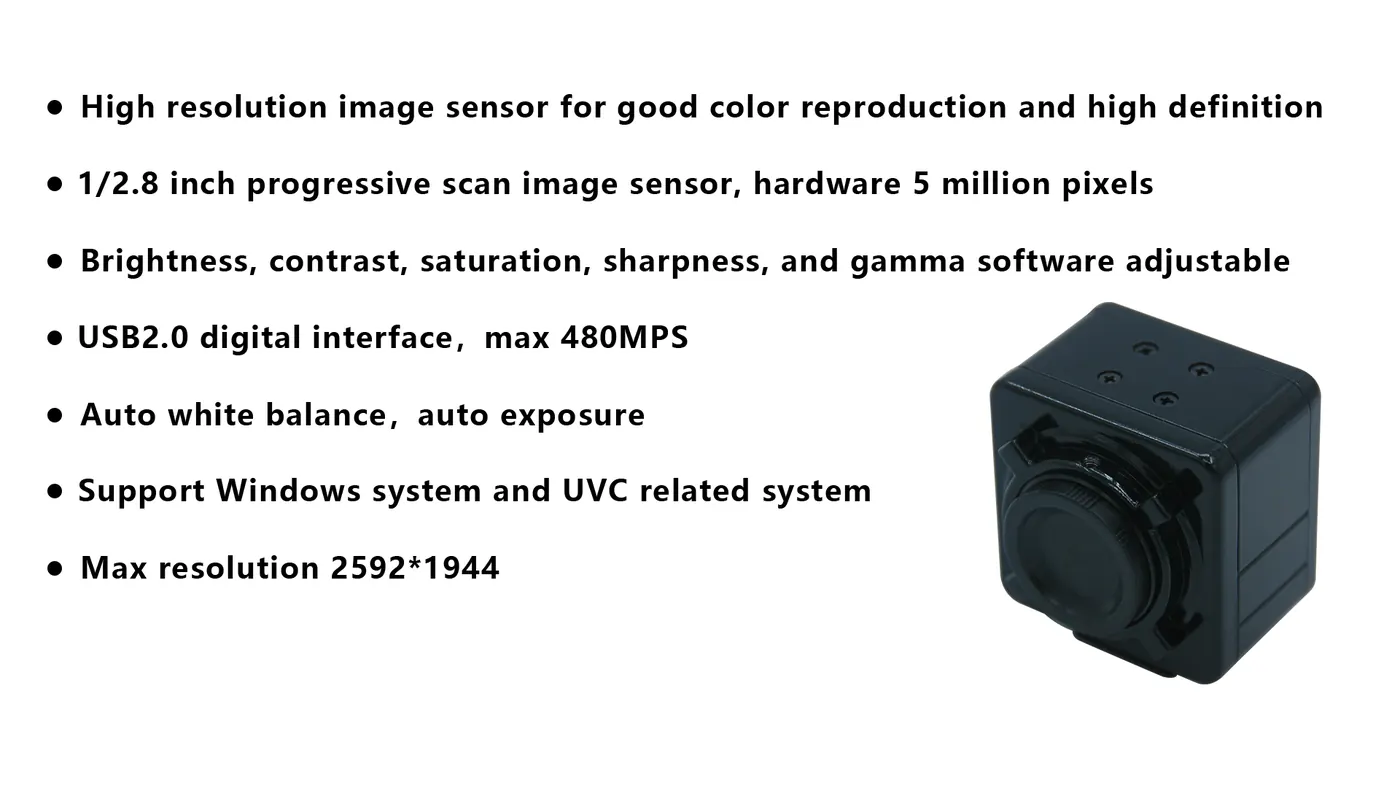 5M USB2.0 Industrial Microscope Camera 1/2.8” AM500 view 2