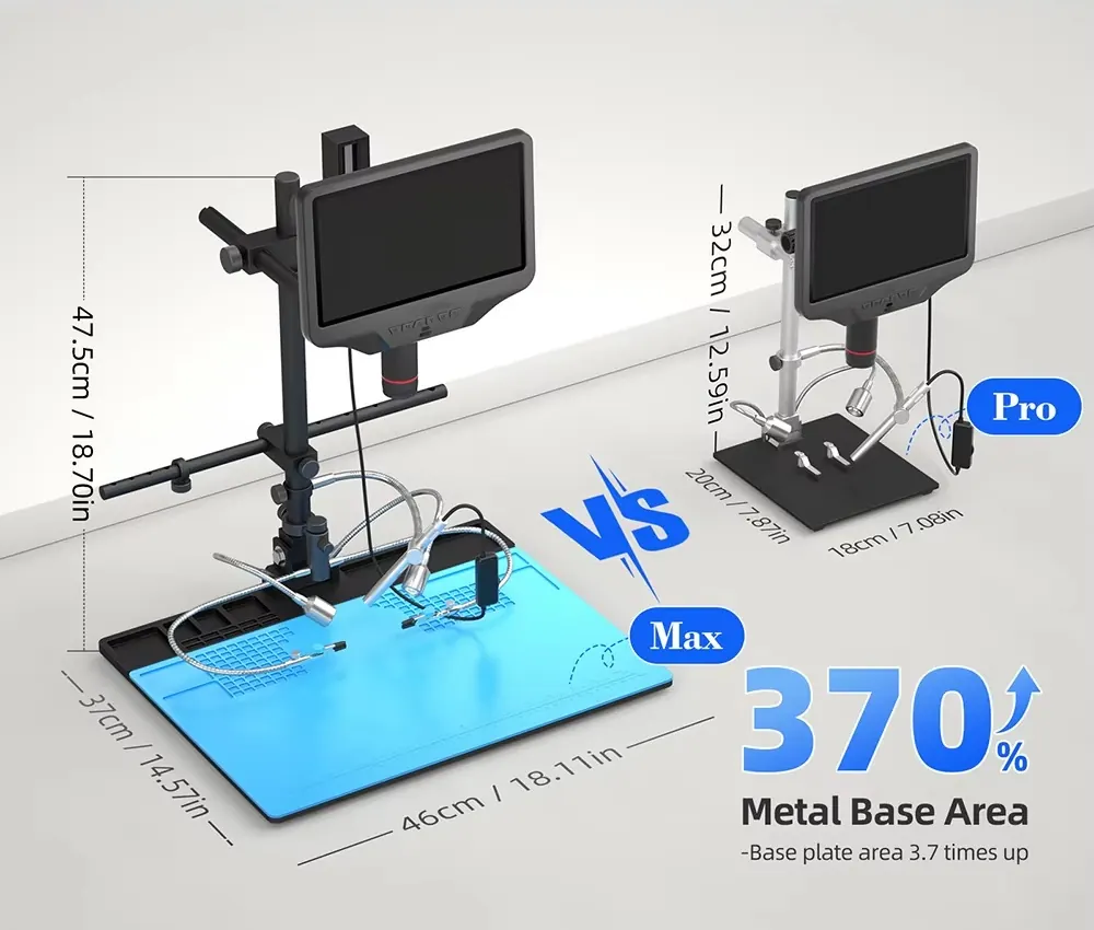 AD409Max-ES 10.1” HDMI Digital Microscope for PCB SMD Soldering view 3