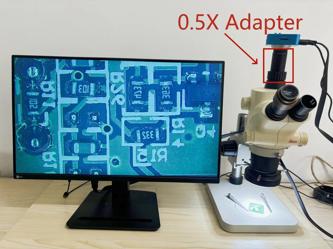 0.32 0.5 1X Adapter Leica Stereo Microscope S6D S9D MS5 MZ6 M125 M205 view 2