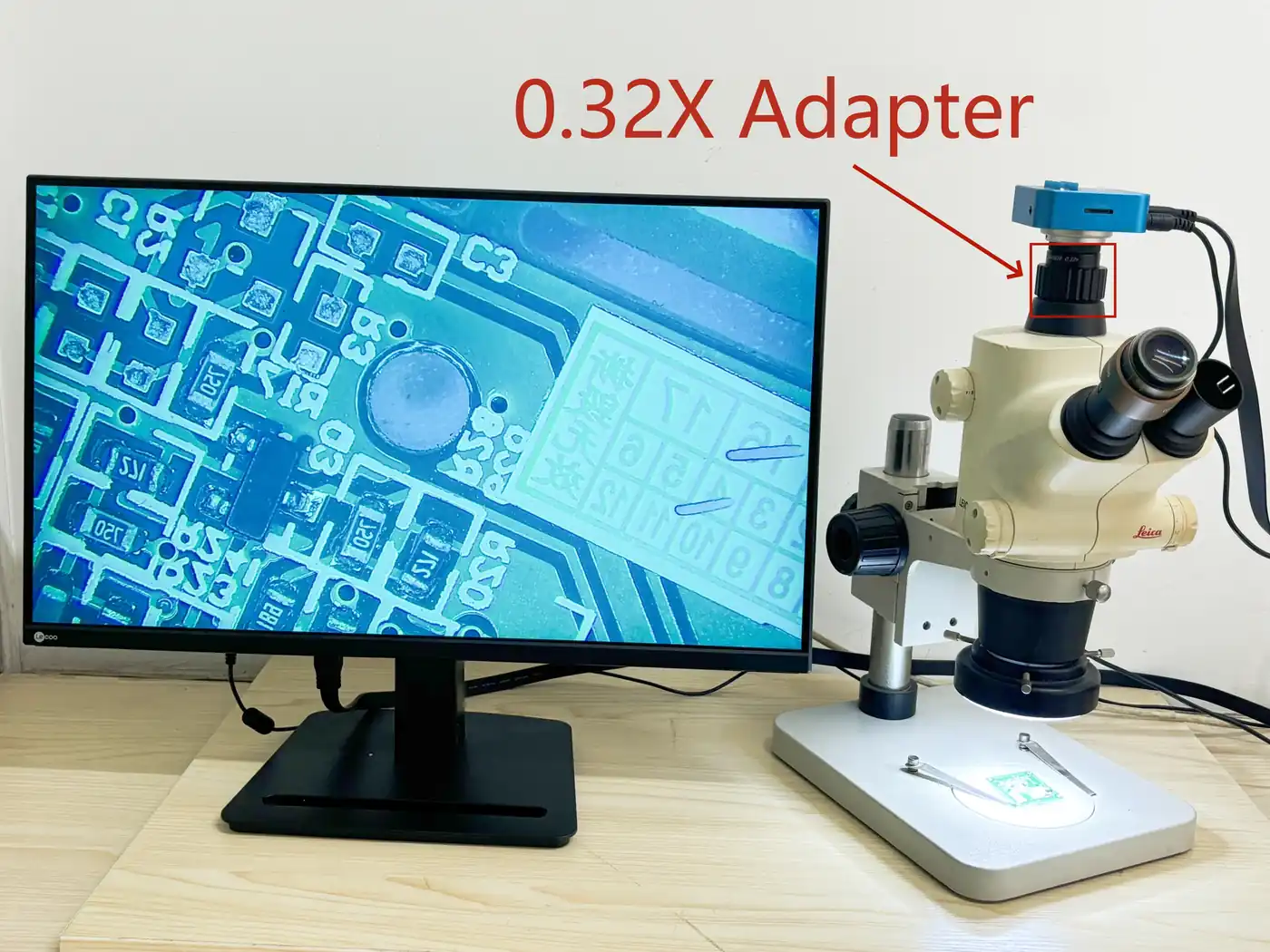 0.32 0.5 1X Adapter Leica Stereo Microscope S6D S9D MS5 MZ6 M125 M205 view 3
