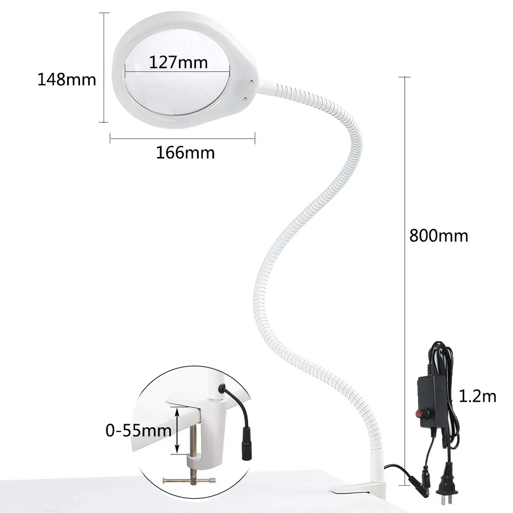 AM-32A 3X 5X 8X 10X 20X Illuminating Magnifying Glass Soldering Lamp view 2
