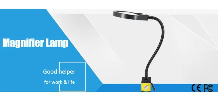 AM-32B 8X,10X,10X20X Magnifying Glass Lamp With Magnetic Base view 2