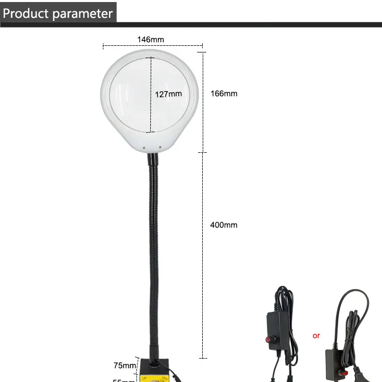 AM-32B 8X,10X,10X20X Magnifying Glass Lamp With Magnetic Base view 3