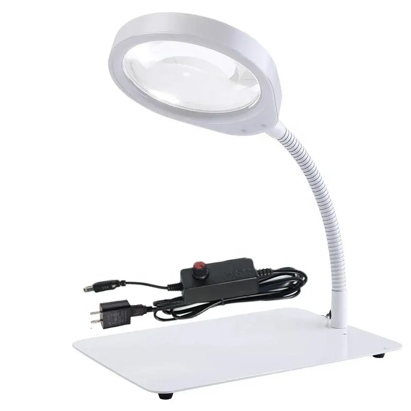 AM-32C 5X,8X,10X Magnifying Glass Desk Magnifier Lamp Loupe