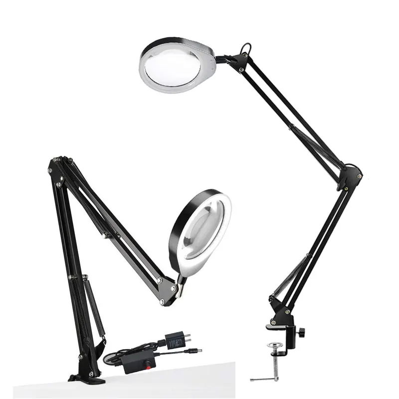 AM-43B 10X 10X20X Optical Large Lens Magnifying Glass Lamp