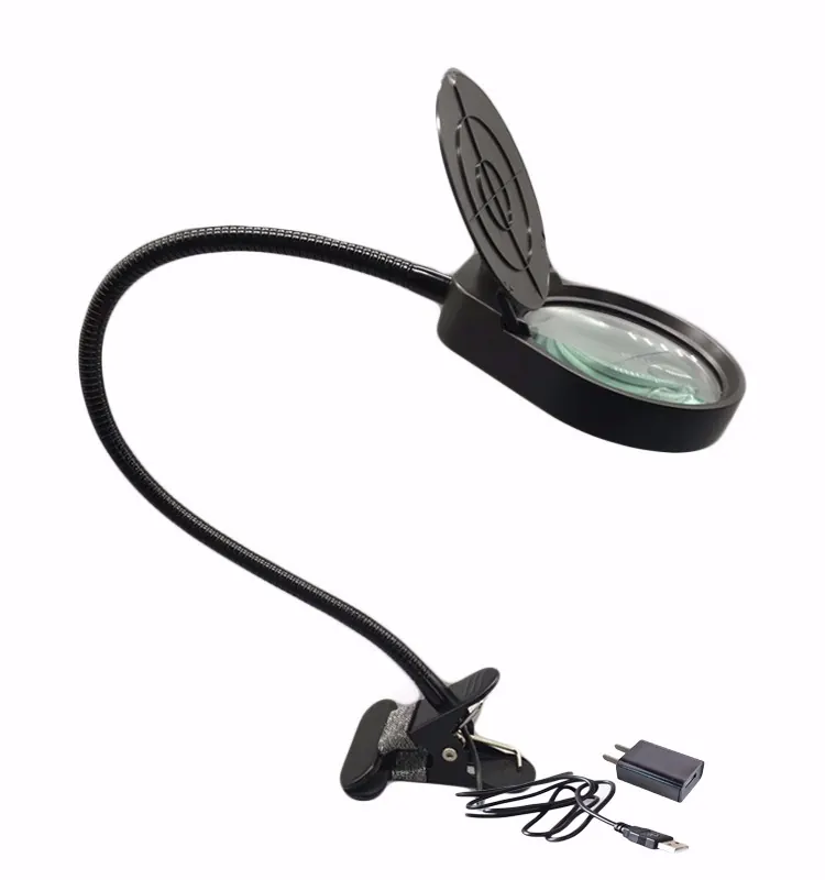 AM-5S 3X10X USB Magnifying Glass Lamp Magnifier LED Light view 2