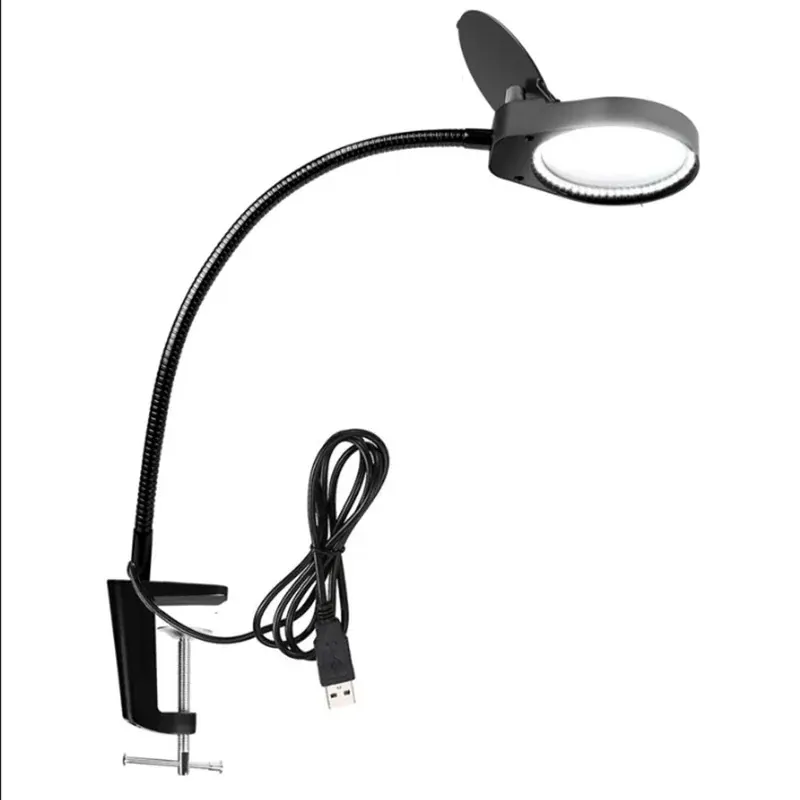 AM-7S 8x15x 3x10x 5x Flexible Clamp-on Table Lamp Magnifier Glass